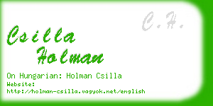 csilla holman business card